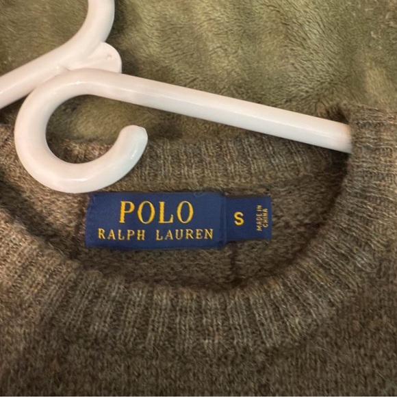 Polo by Ralph Lauren Khaki Checkered Crewneck Sweater - Picture 4 of 5